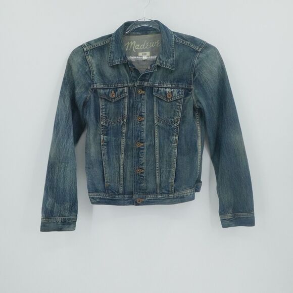 Madewell The Jean Jacket‎ Womens M Storm Cloud Wash Denim Classic 90s Y2K - Picture 1 of 13